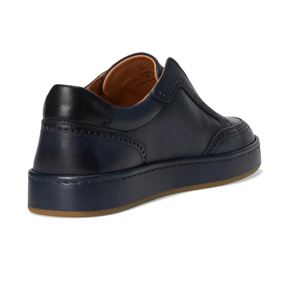 ALLEN EDMONDS MEN'S BECKETT SLIP-ON SHOES NAVY LEATHER 11 MEDIUM